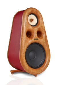 High End speakers Euphoria RDacoustic red artificial leather